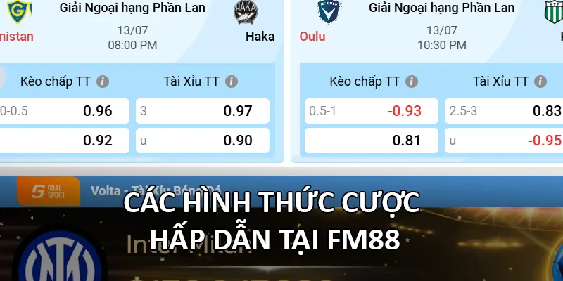 Các hình thức cược hấp dẫn tại FM88
