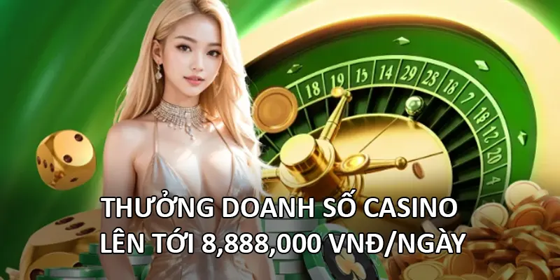 Khuyến Mãi FM88 2 Thưởng doanh số casino – Lên tới 8,888,000 VNĐ/ngày